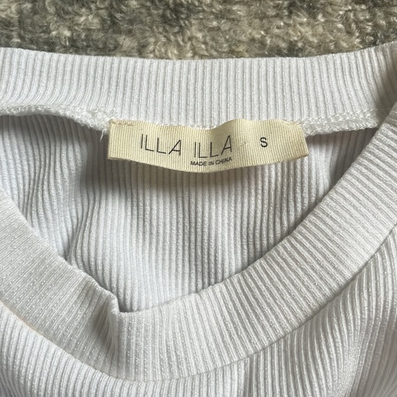 White Ribbed Drawstring Ruched Cutout Tank Top - Picture 4 of 5